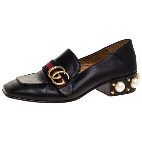 gucci loafers with pearls